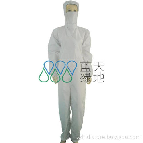 ESD Clothes with Face Mask and Cap-Oblique (right neck) Opening Design (LTLD102-3)